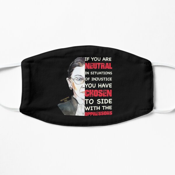 Ruth Bader Ginsburg Notorious RBG product Quote Feminist Gift Flat Mask