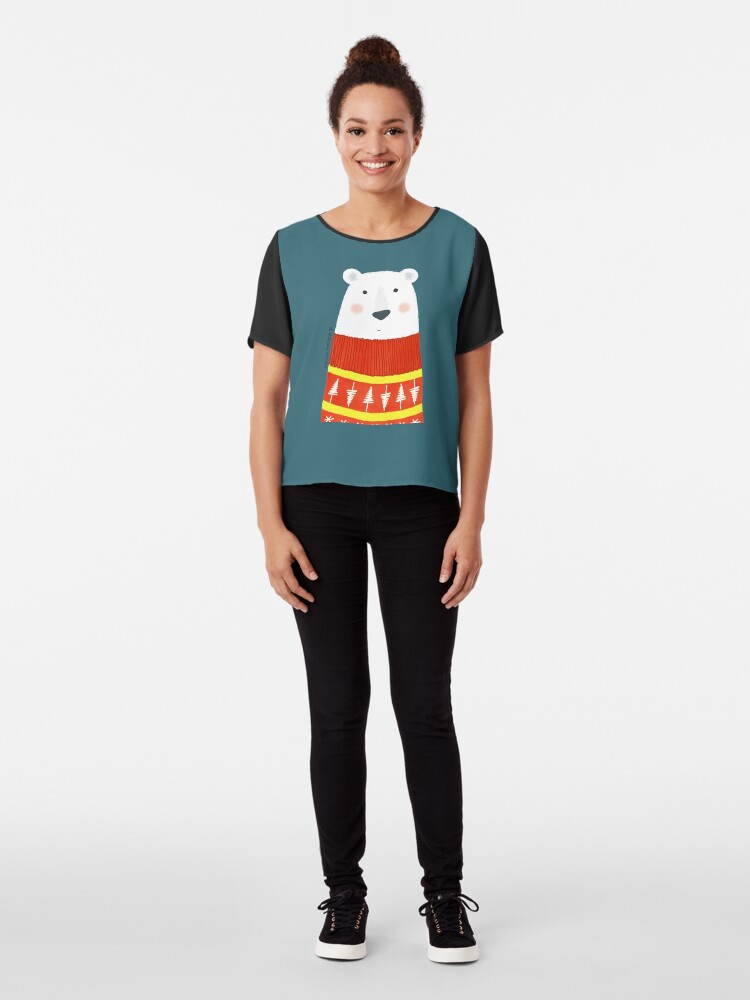 Alternate view of Polar Bear with Sweater Chiffon Top
