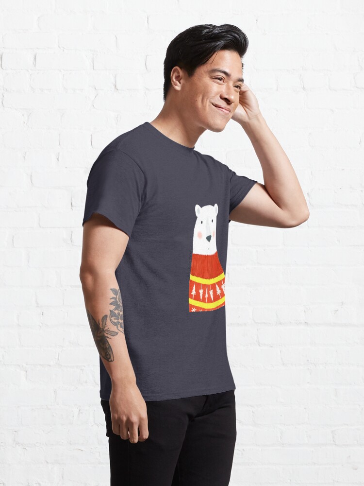 Alternate view of Polar Bear with Sweater Classic T-Shirt