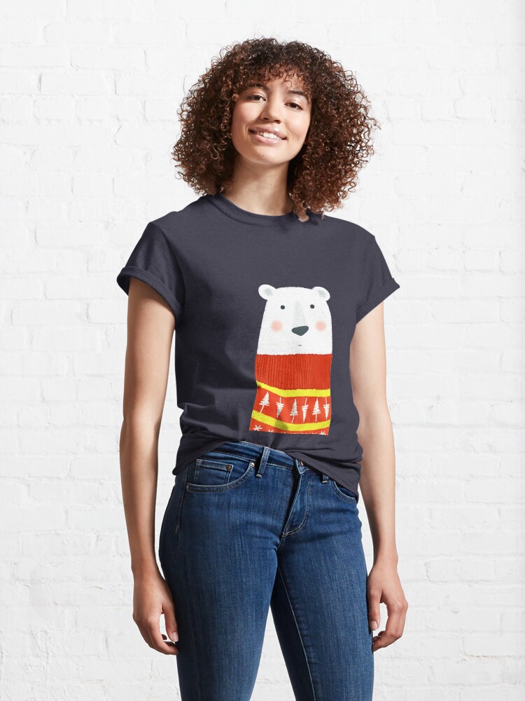 Alternate view of Polar Bear with Sweater Classic T-Shirt