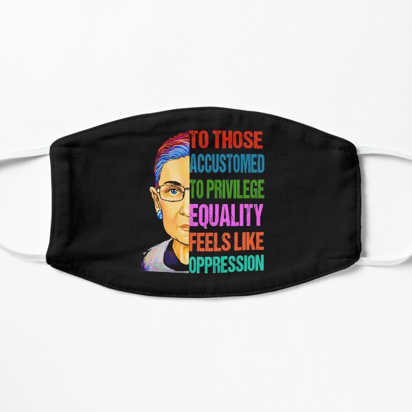 Ruth Bader Ginsburg Rise Together Equality Social Justice T-Shirt Flat Mask