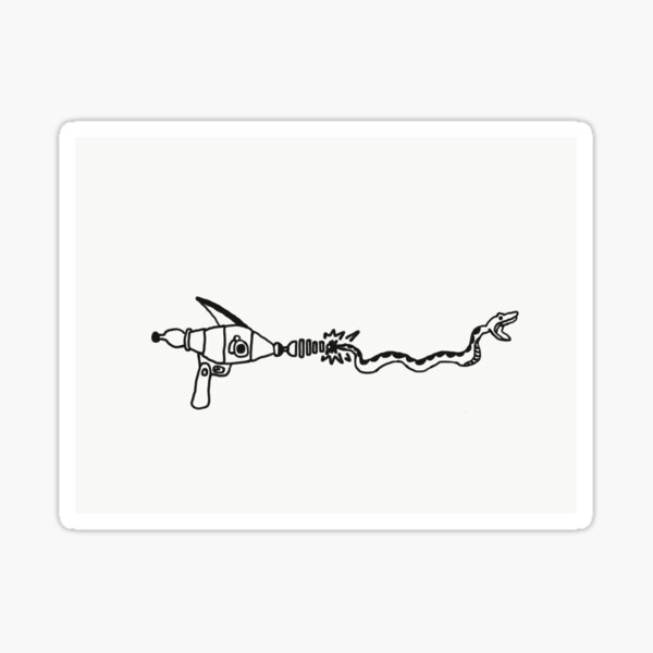 Snake Gun Sticker