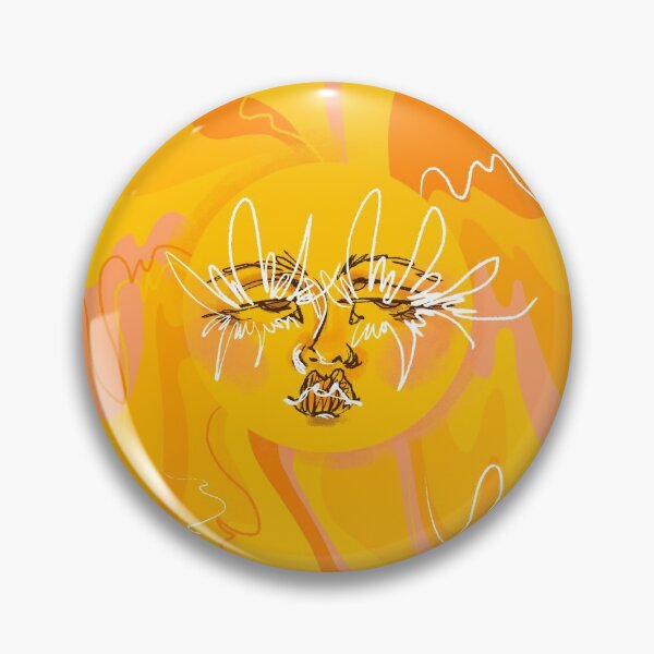 Item preview, Trippy Orange and Yellow 60's/70's Inspired Sun  designed and sold by rhinestonerodeo.