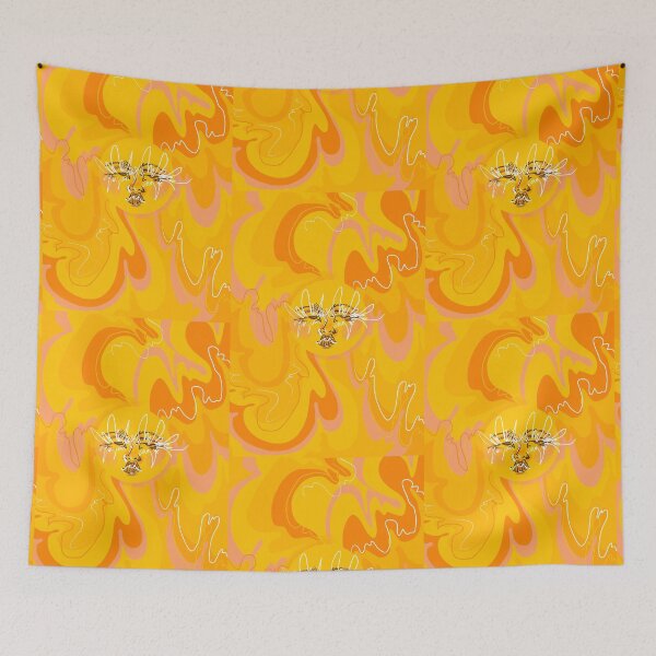 Item preview, Trippy Orange and Yellow 60's/70's Inspired Sun  designed and sold by rhinestonerodeo.