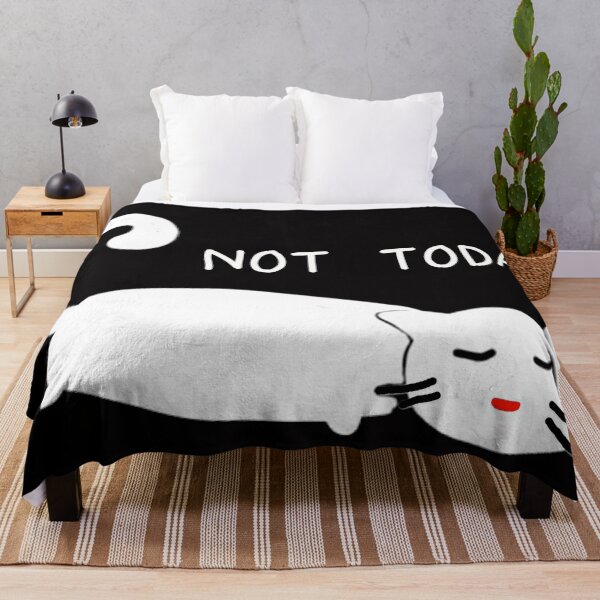Item preview, NOPE. Not Today - White CAT - teen design - Best gifts for lazy youth and teens designed and sold by BestStuffDepot.