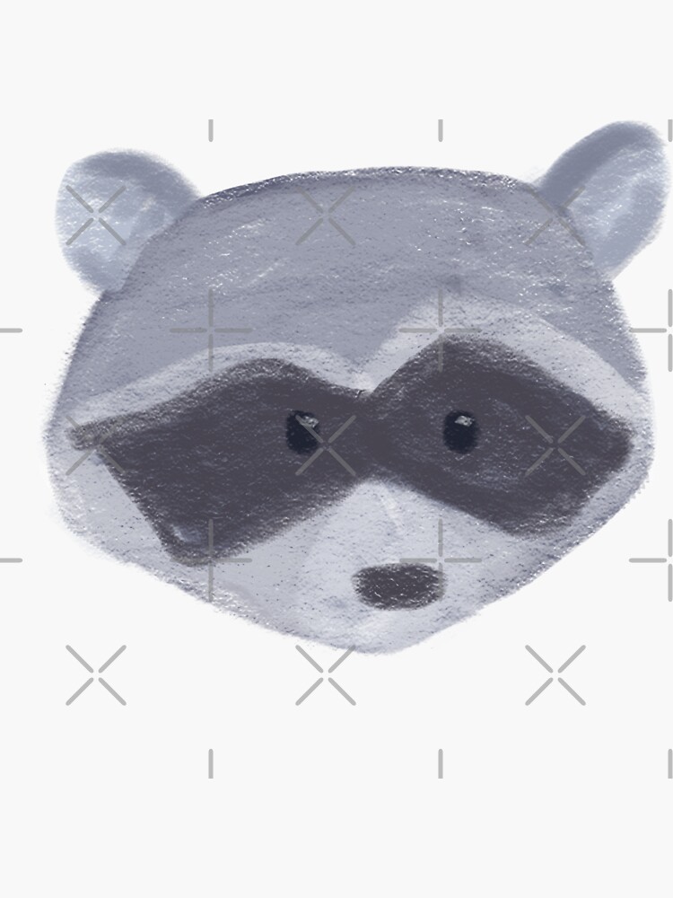 Cute Gray Raccoon Face by bassoongirl123