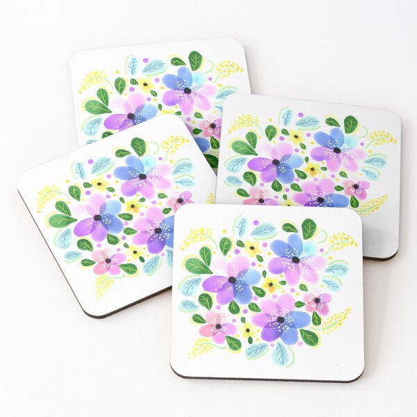 Item preview, watercolor flowers, floral design designed and sold by Kinisis.