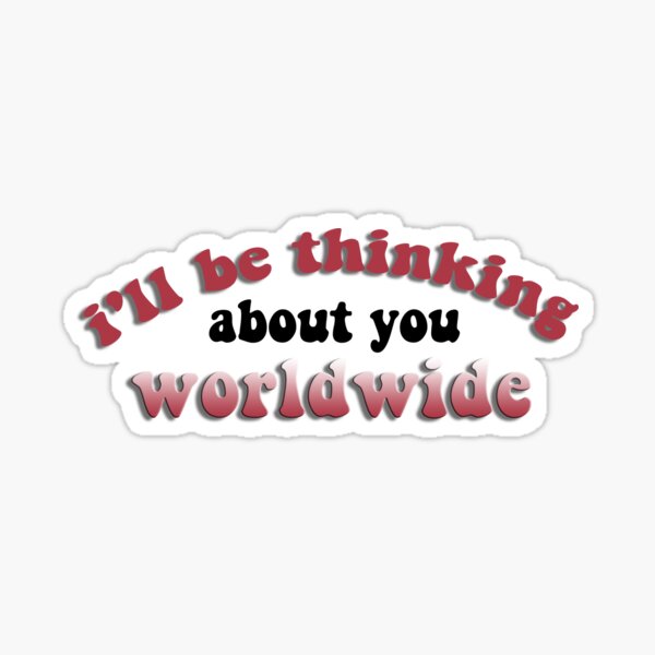 big time rush worldwide lyric sticker Sticker
