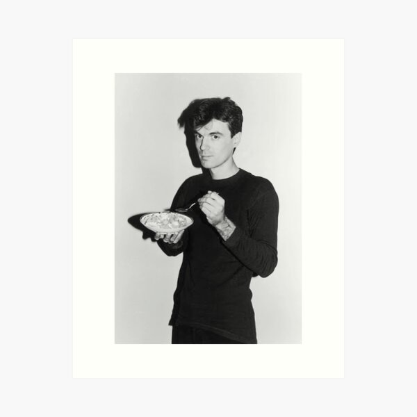 David Byrne eating cereal Art Print
