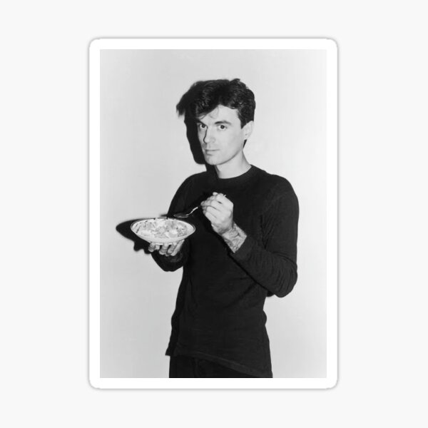 David Byrne eating cereal Sticker