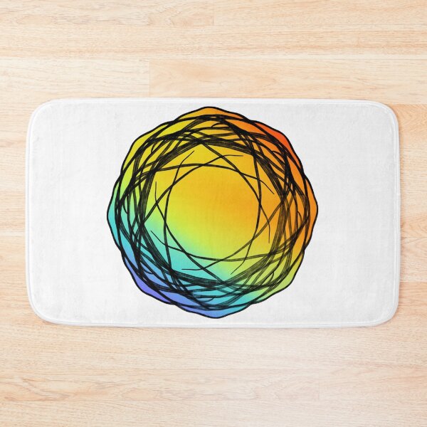 Item preview, Circular Geometric Pattern Rainbow (Filled Middle) designed and sold by AJ505.
