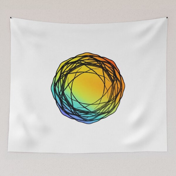 Item preview, Circular Geometric Pattern Rainbow (Filled Middle) designed and sold by AJ505.