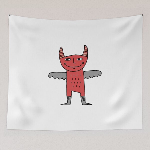 Item preview, Winged Demon in Red designed and sold by cosmicmouse.