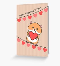 Cute Hamster Valentine Greeting Card