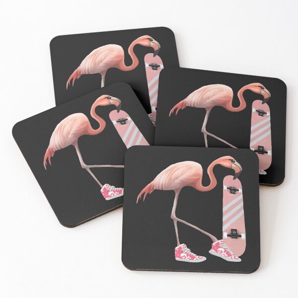 Item preview, Flamingo and Pink shoes and skateboard designed and sold by Collagedream.