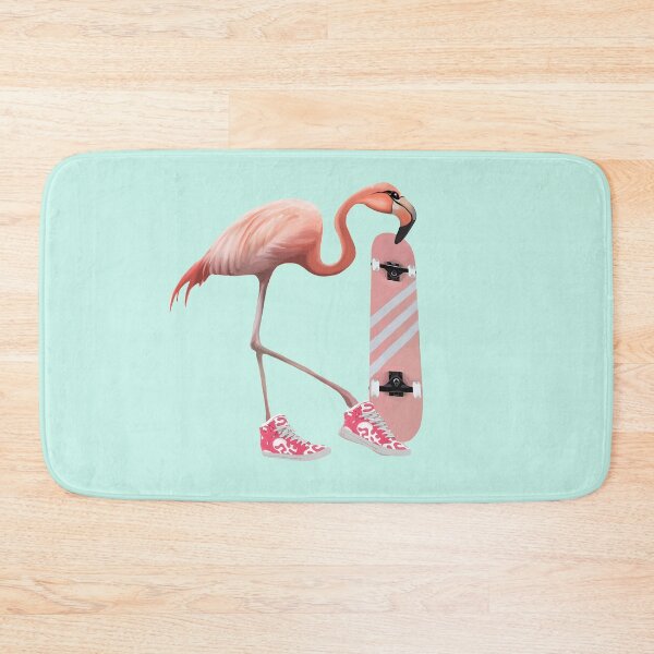 Item preview, Flamingo and Pink shoes and skateboard designed and sold by Collagedream.