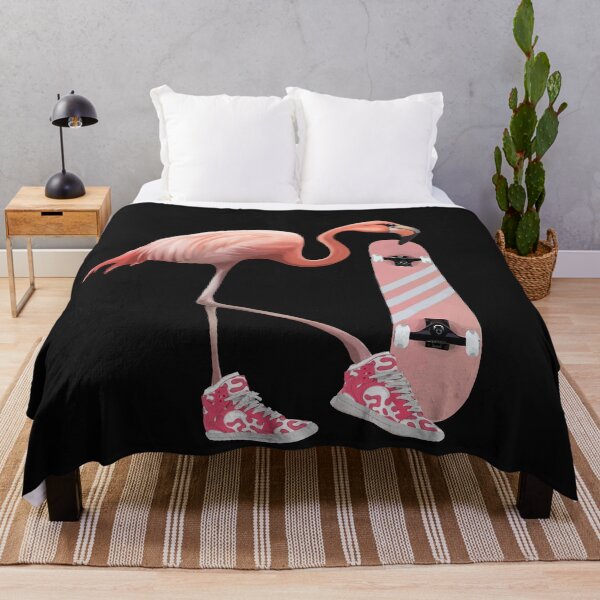 Item preview, Flamingo and Pink shoes and skateboard designed and sold by Collagedream.