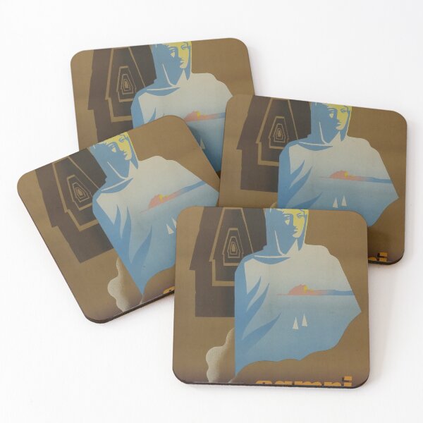 Item preview, campir flegrei vintage travel poster designed and sold by stickart-marek.