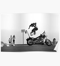 Motorcycle Kickflip Poster