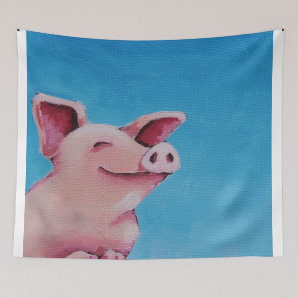 Item preview, The happiest Pig designed and sold by StressieCat.