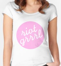 riot grrrl Women's Fitted Scoop T-Shirt