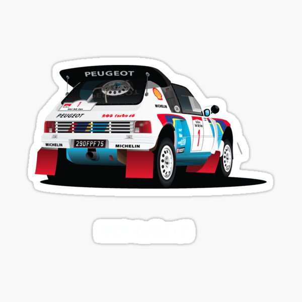 PEUGEOT 205 TURBO 16 RALLY CAR Sticker