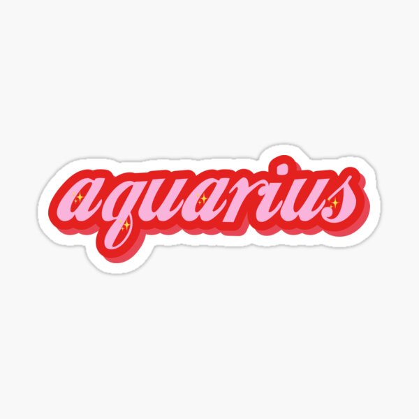Aquarius vintage font by gabyiscool  Sticker