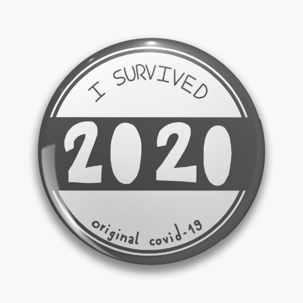 Item preview, I survived 2020 pride badge transparent grey version designed and sold by cu-b3.