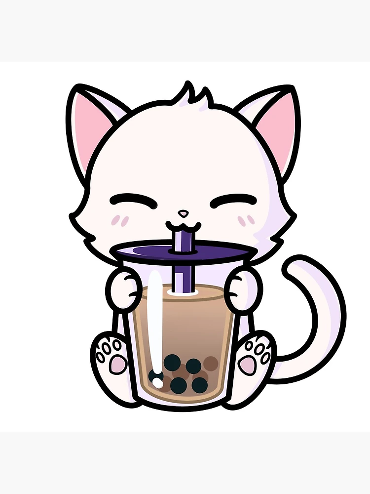 Cat Boba Cup Postcard for Sale by Bobaelyse