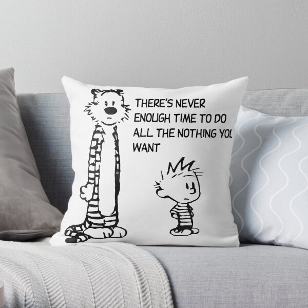 calv and hobb quotes 01 Throw Pillow
