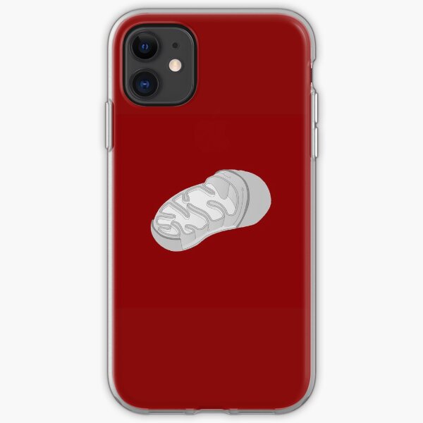 Classic Mitochondria with red background iPhone Soft Case