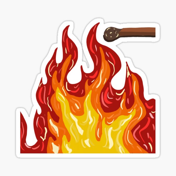 cool anime fire Sticker for Sale by RohixTem