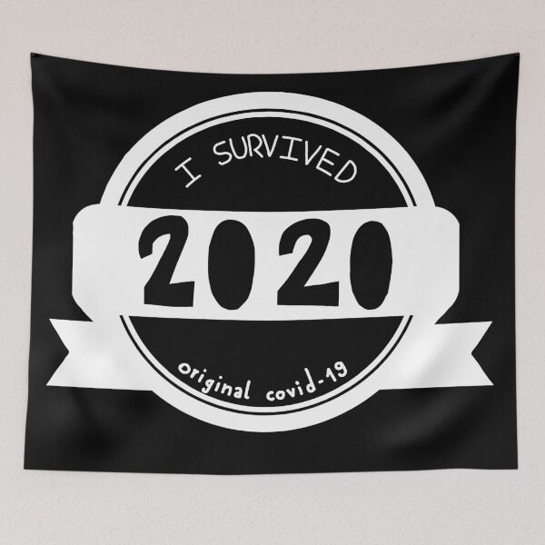 Item preview, I survived 2020 pride badge transparent white designed and sold by cu-b3.
