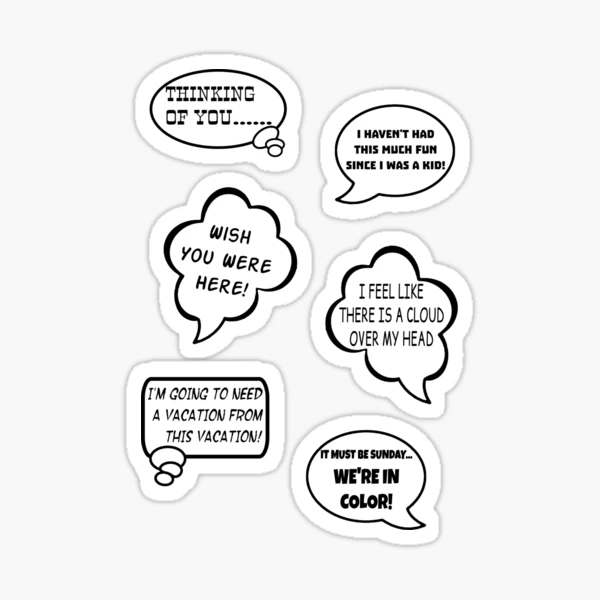 Speech and Thought Bubble Stickers - A Sticker Bundle