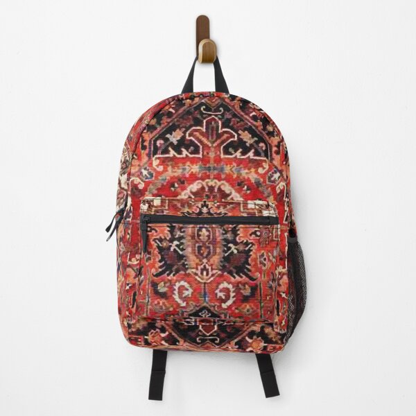 Heriz Antique Vintage Boho Persian Carpet Print Backpack