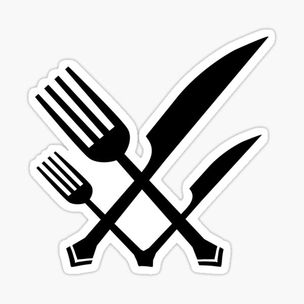 Fork And Knife Stickers Redbubble