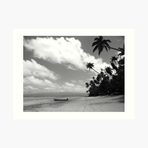 Paradise in Black & White Art Print
