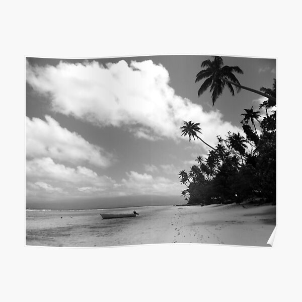 Paradise in Black & White Poster
