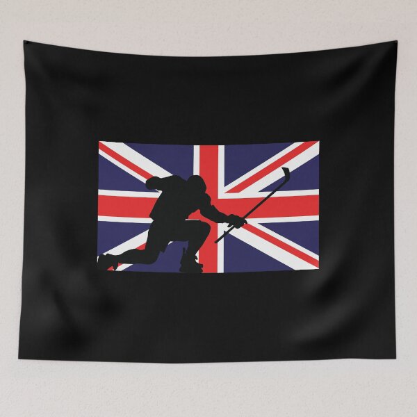 Item preview, British UK Ice Hockey Silhouette Celebration designed and sold by CanvasTee.