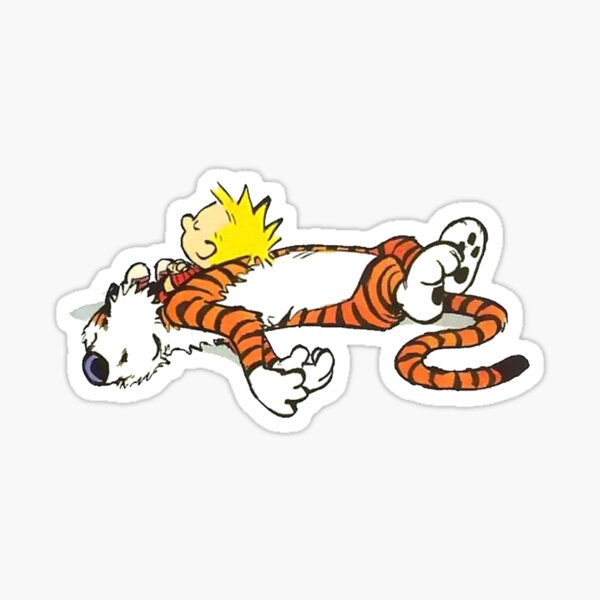 Kalb Hobb schlafen 01 Sticker