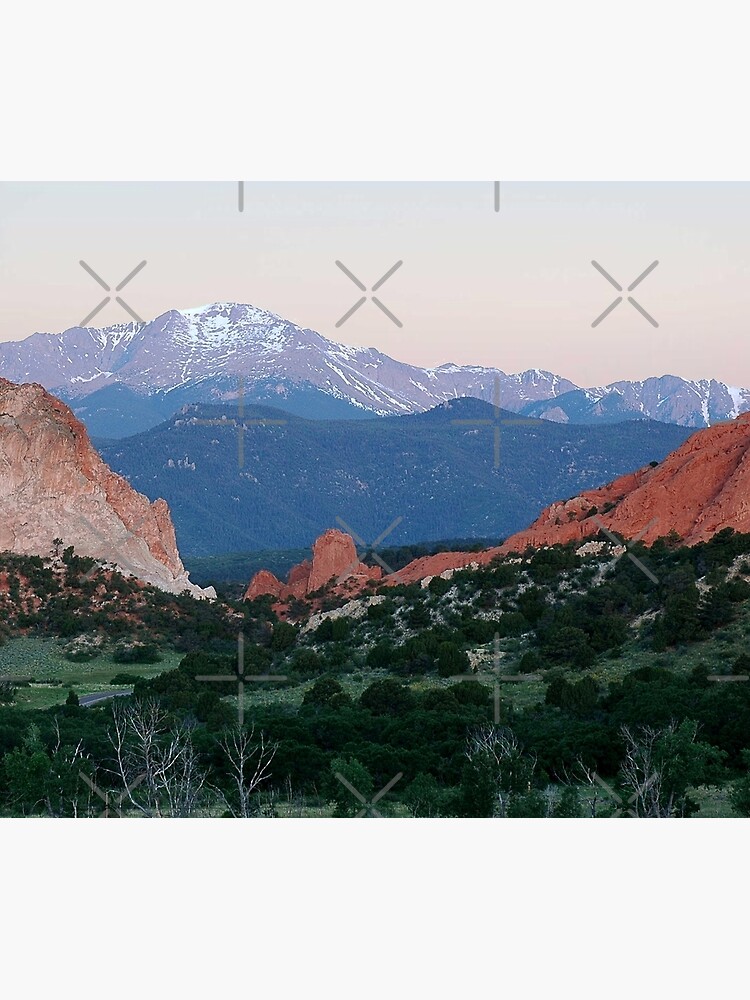 Sunrise at Garden of the Gods and Pikes Peak | Tapestry