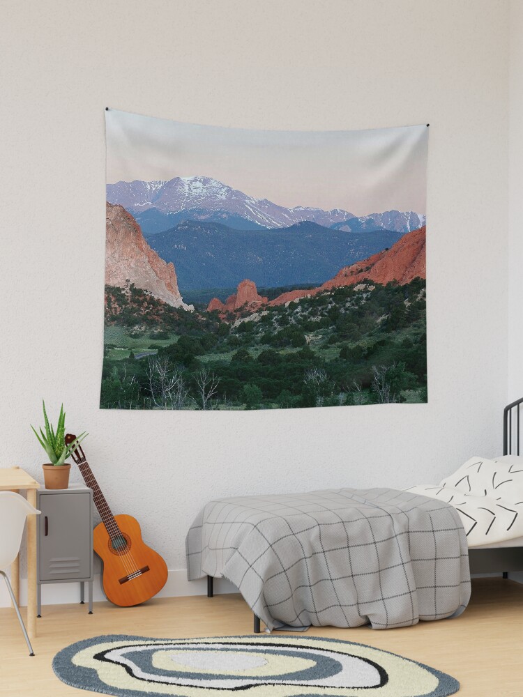 Sunrise at Garden of the Gods and Pikes Peak | Tapestry