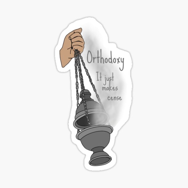 "Orthodox Incense Pun" Sticker by courthaubs Redbubble