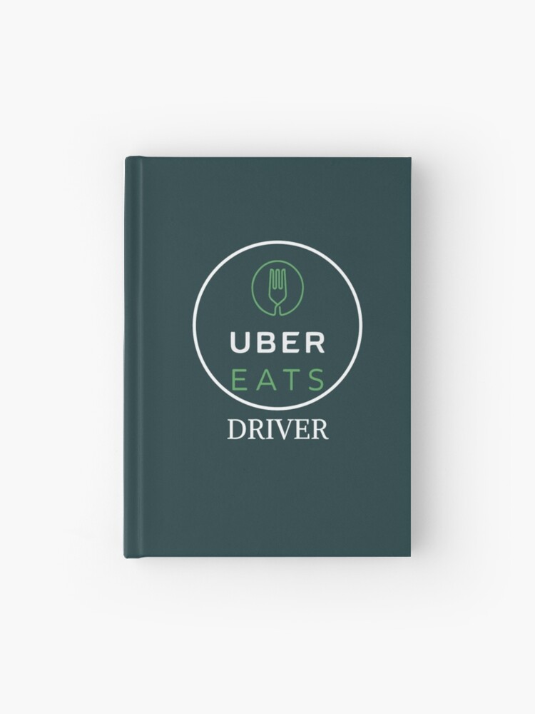 uber eats driver logo delivery hardcover journal by chavin redbubble redbubble