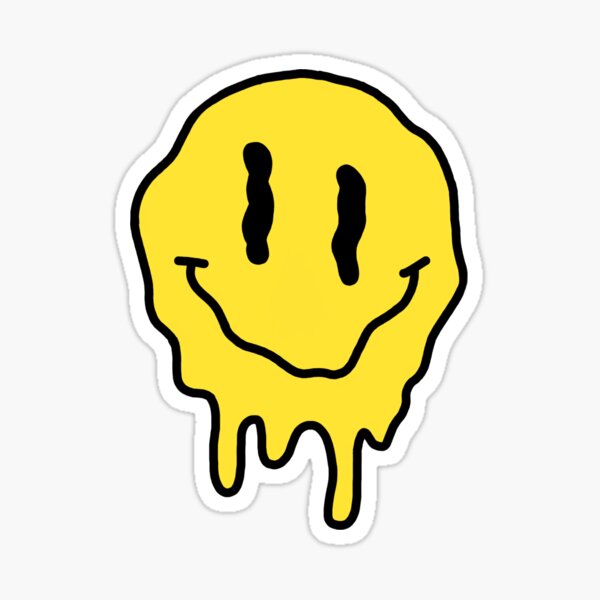 Melting Smiley Sticker