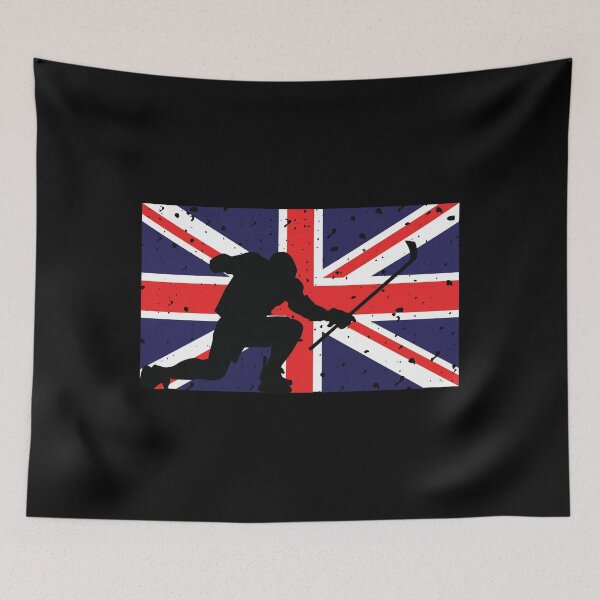 Item preview, British UK Ice Hockey Silhouette Celebration Distressed designed and sold by CanvasTee.