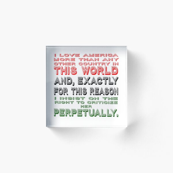 James Baldwin Quote Acrylic Block