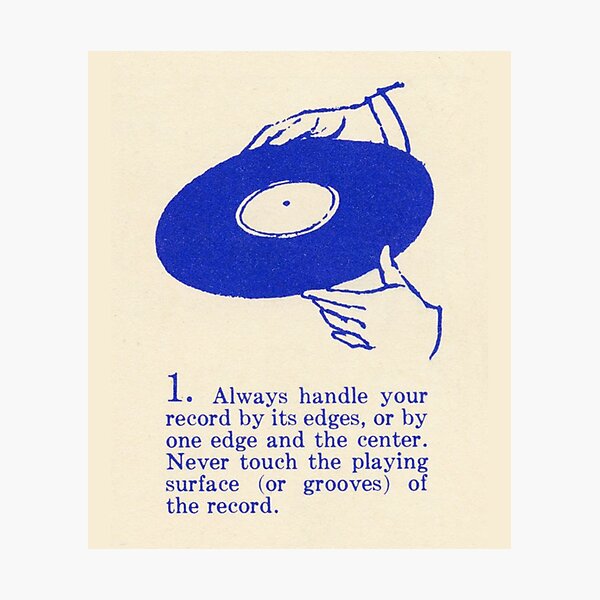 Aperçu de l'œuvre Entretien du vinyle rétro créée et vendue par moss&moon designs.
