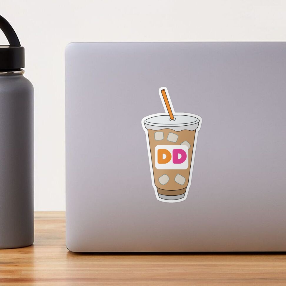 Drink iced coffee - clear cast decal