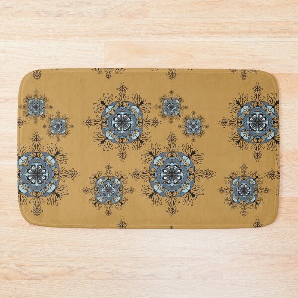 Item preview, Flower Design Yellow and Blue Pattern designed and sold by Artistestella.